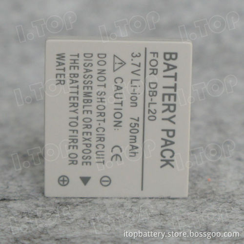 Portable battery pack for DB-L20 Sanyo batteries,3.7V 750mAh, Made in china